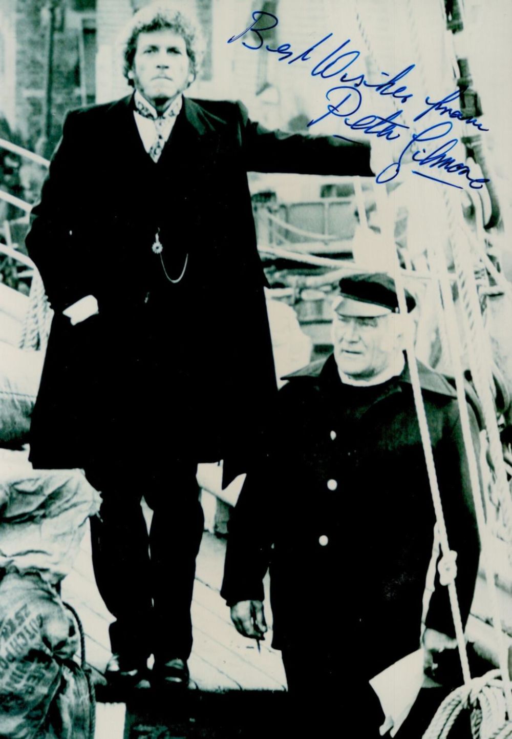 Lot 83: Peter Gilmore signed 7x5 Onedin Line vintage black...