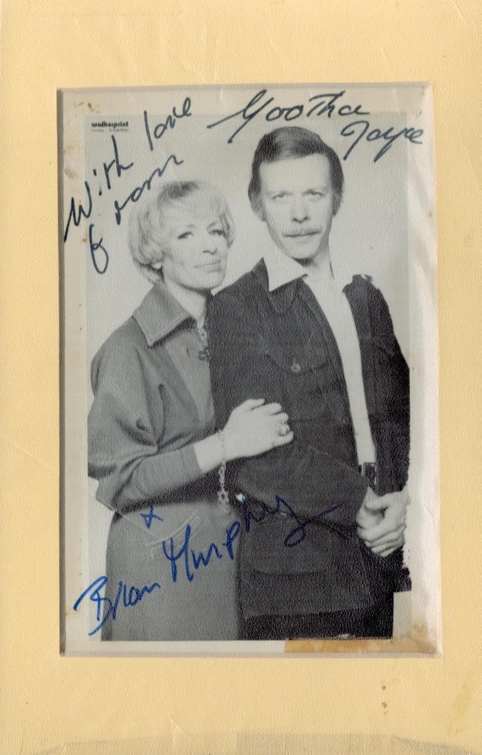 Lot 84: Yootha Joyce and Brian Murphy signed 8x5 overall...
