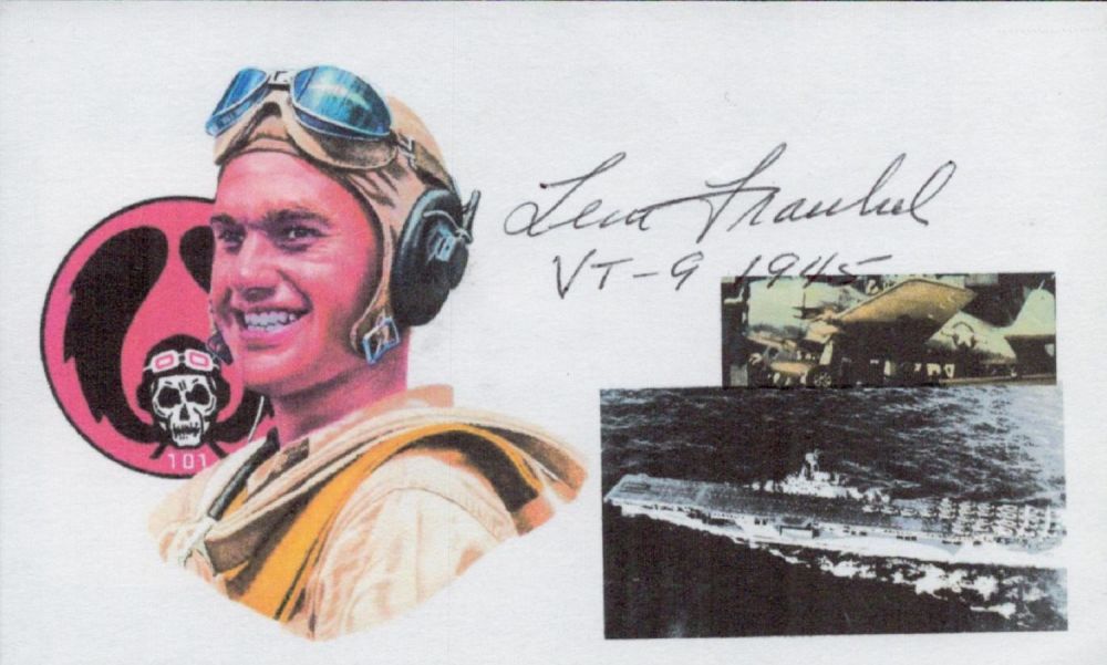 Lot 94: WWII Leon Frankel US Fighter ace signed 5x3...
