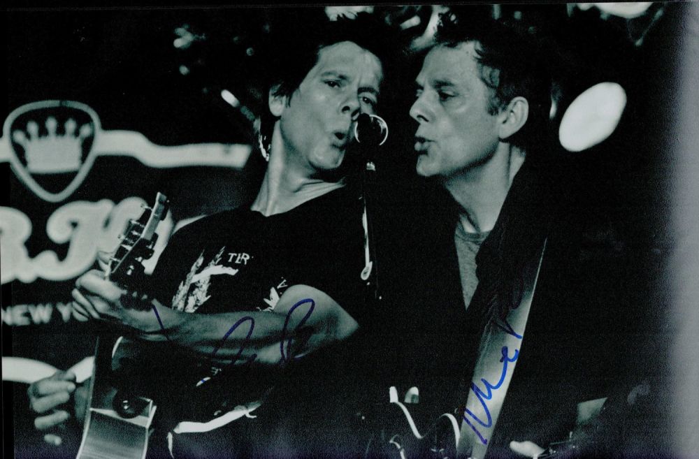 Lot 182: Kevin and Michael Bacon Signed 12x8 inch Black...