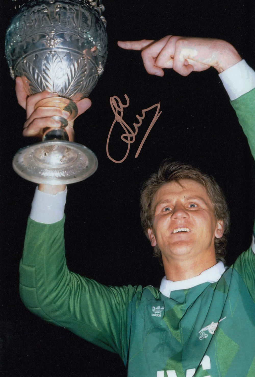 Lot 246: Autographed John Lukic 12 X 8 Photo :...