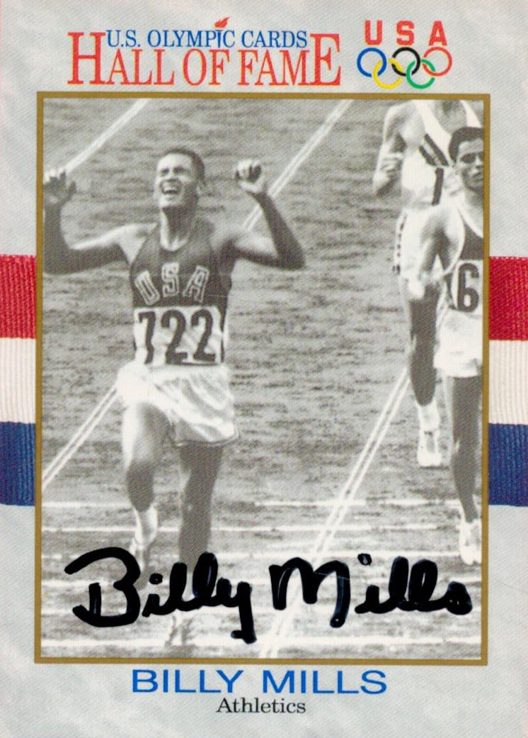 Lot 333: Athlete Billy Mills Signed US Olympic Cards USA...