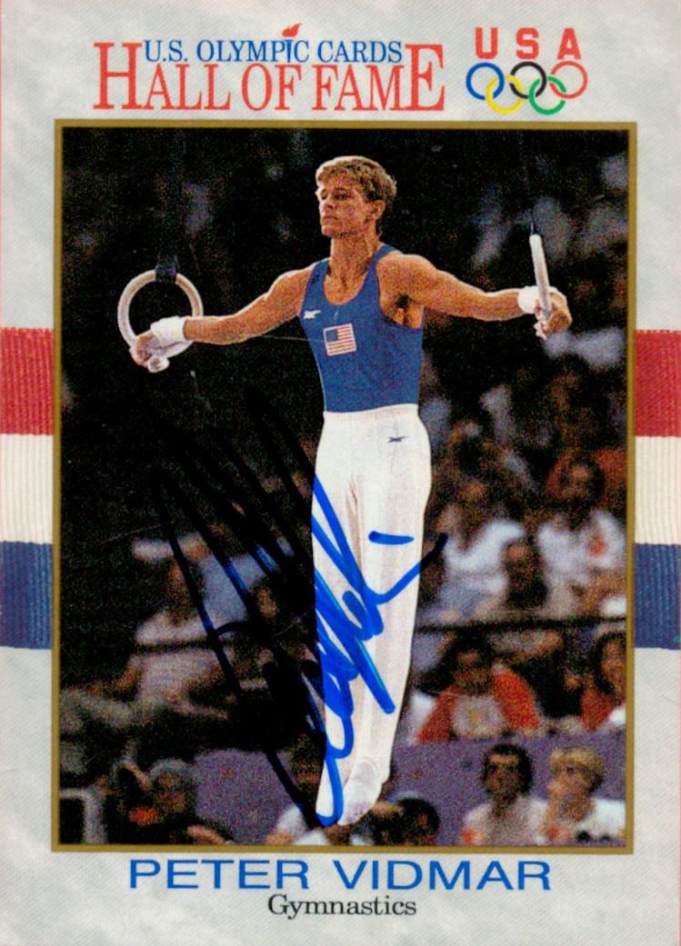 Lot 337: Gymnast Peter Vidmar Signed US Olympic Cards USA...