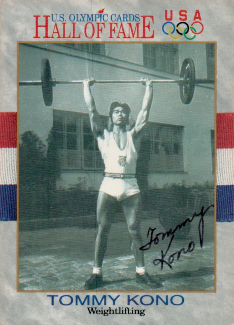 Lot 338: Weightlifter Tommy Kono Signed US Olympic Cards USA...