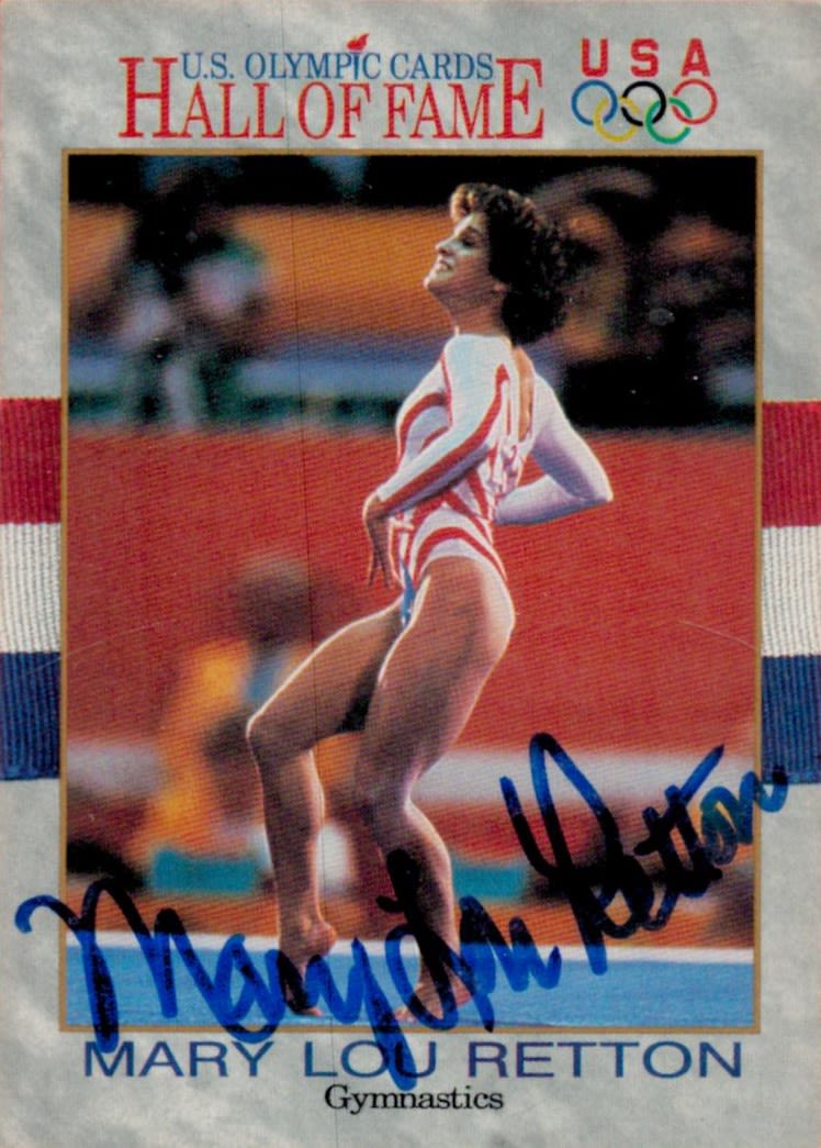 Lot 343: Gymnast Mary Lou Retton Signed US Olympic Cards...