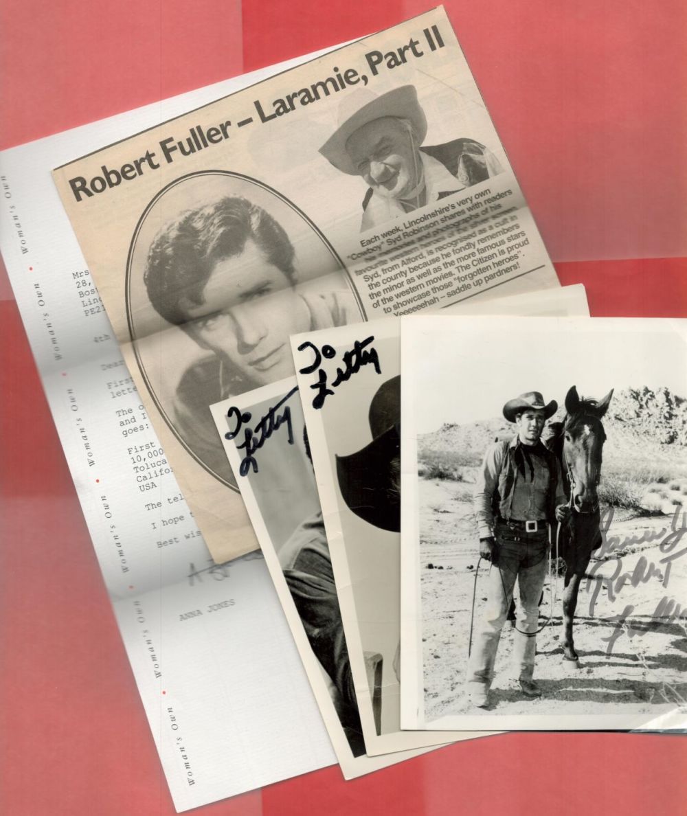 Lot 391: American Actor Robert Fuller Collection of 3 Signed...