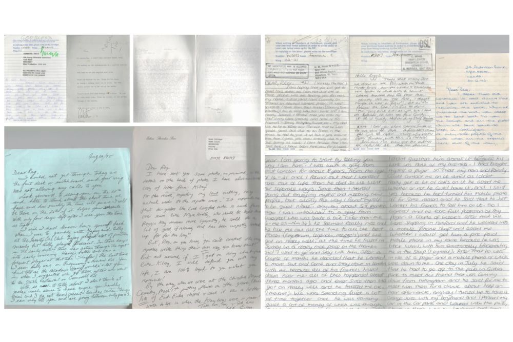 Lot 485: Reggie Kray Collection of Letters. 6 Handwritten Letters,...