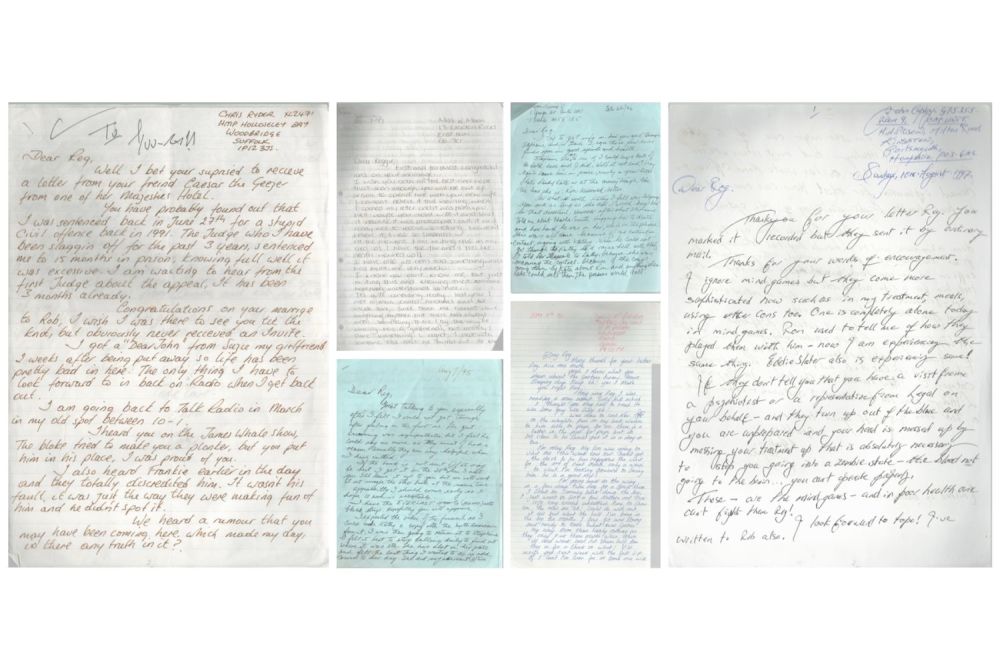 Lot 488: Reggie Kray Collection of 8 Handwritten Letters to...