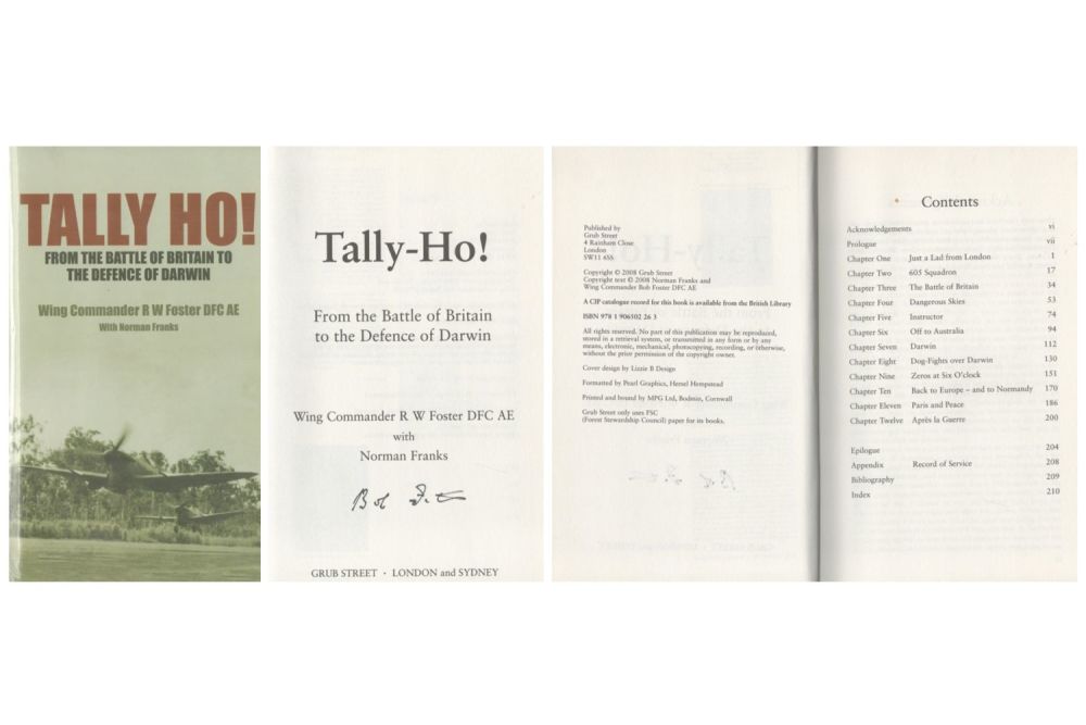 Lot 490: WW2 Wg Cdr Bob Foster Signed Norman Franks...