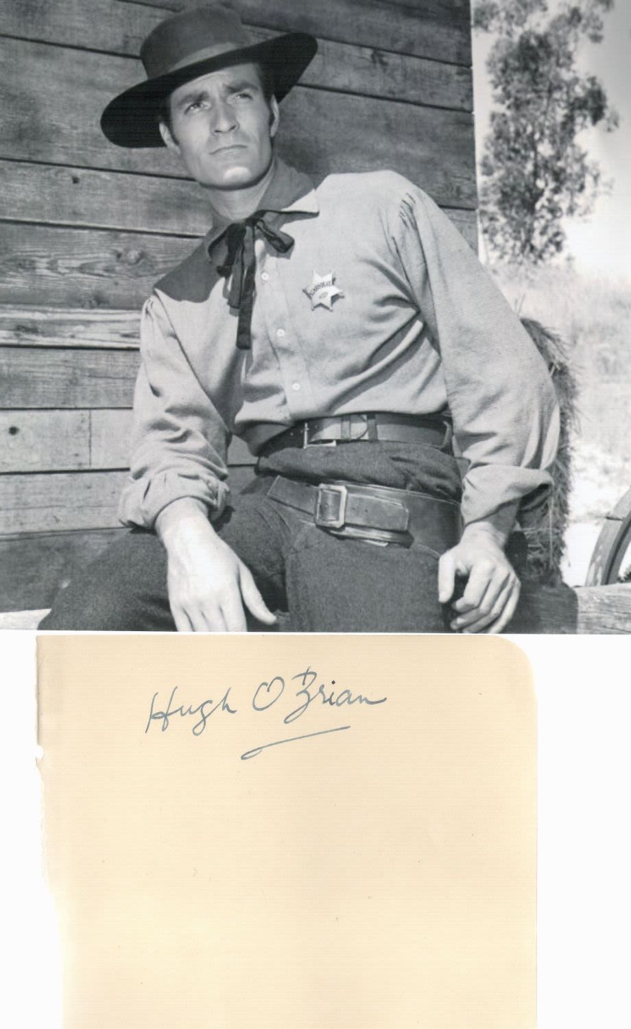 Lot 506: Hugh O'Brian (1925 2016) Actor Signed Card With...