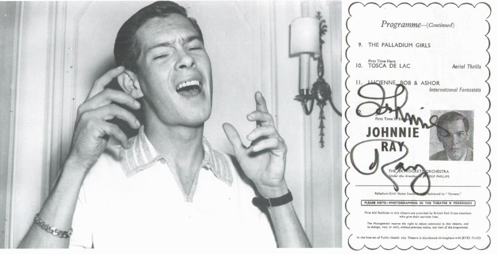 Lot 523: Johnnie Ray (1927 1990) Singer Signed Cut Picture...