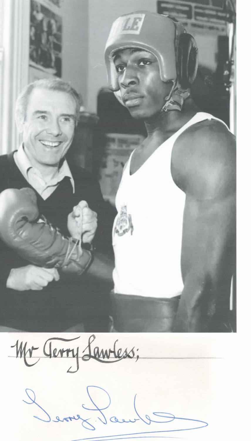 Lot 536: Terry Lawless (1933 2009) Boxing Trainer Signed Card...