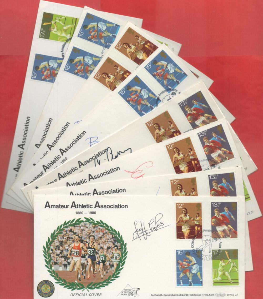 Lot 566: Amateur Athletic Association Collection of 8 Benhams First...