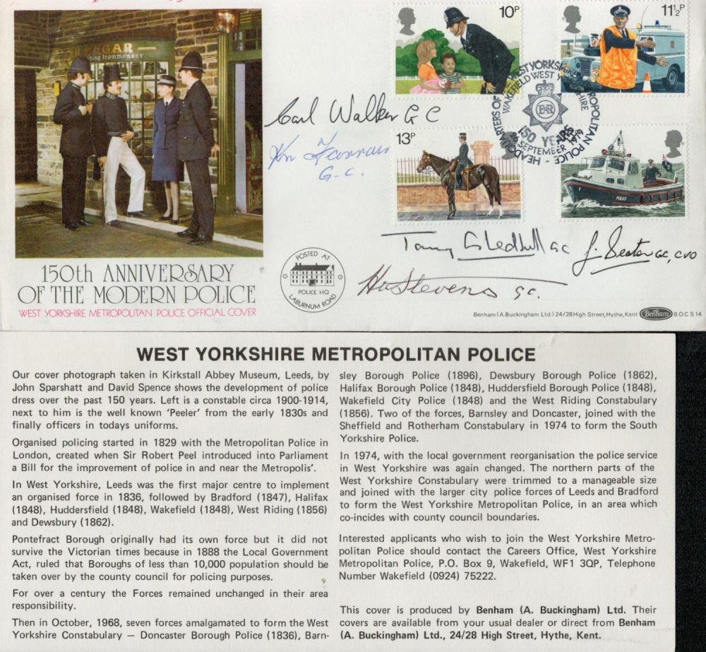 Lot 572: 5 George Cross Winners Signed 150th Anniversary of...