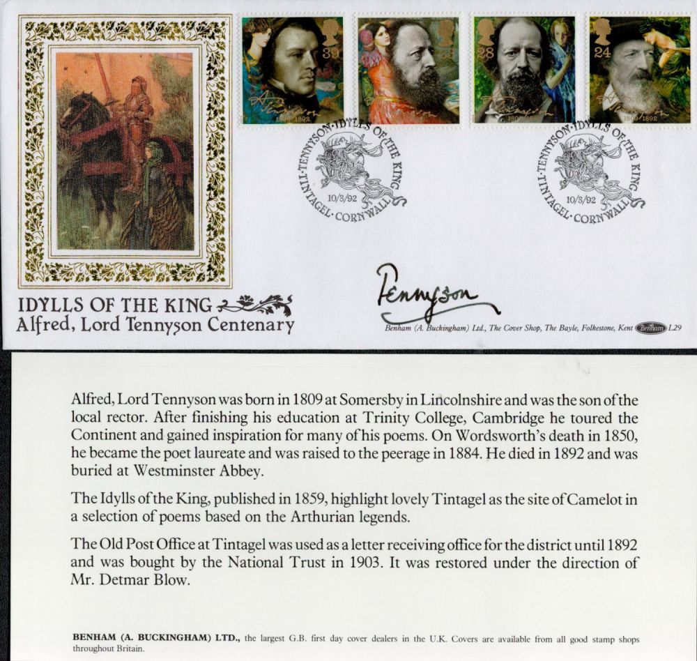 Lot 576: Alfred Lord Tennyson Relative Signed Idylls Of The...