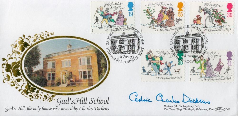 Lot 577: Cedric Charles Dickens Signed Gad's Hill School Benhams...
