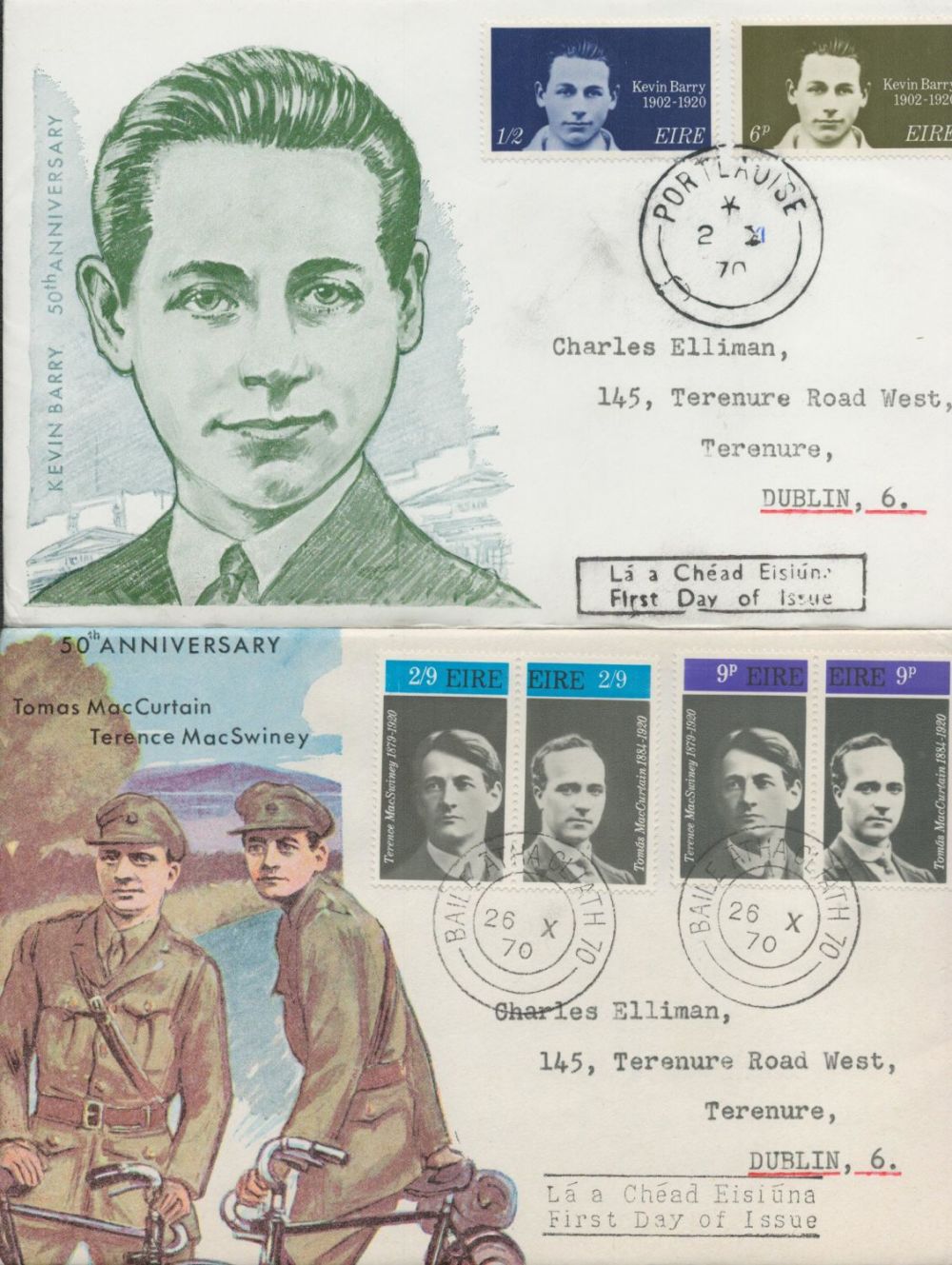 Lot 585: Ireland approx 140 FDC dates ranging between 1966/1972....