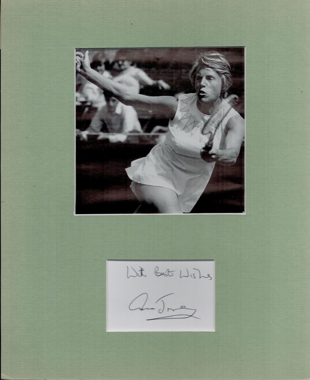 Lot 614: Ann Jones 10x12 overall size mounted signature piece....