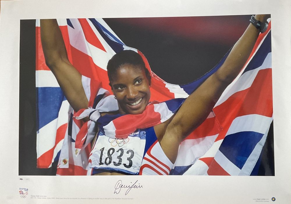 Lot 643: Olympics Denise Lewis Signed Big Blue Tube Editions...