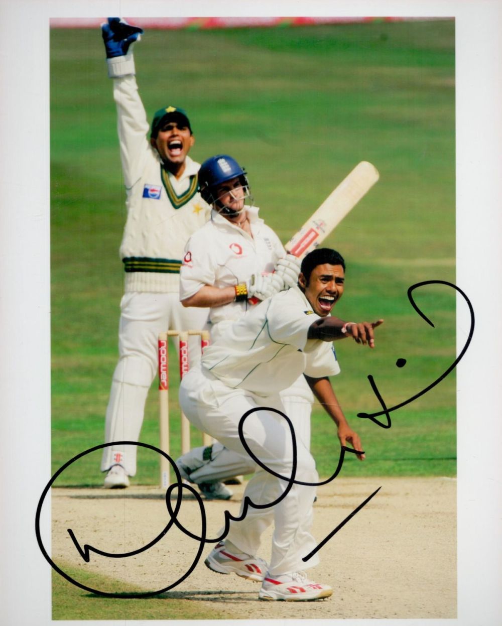 Lot 649: Former Pakistani Cricketer Danish Kaneria Signed 10x8 inch...
