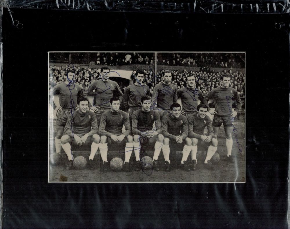 Lot 655: Vintage Newspaper Clipping Showing Chelsea Stars, Multi Signed....