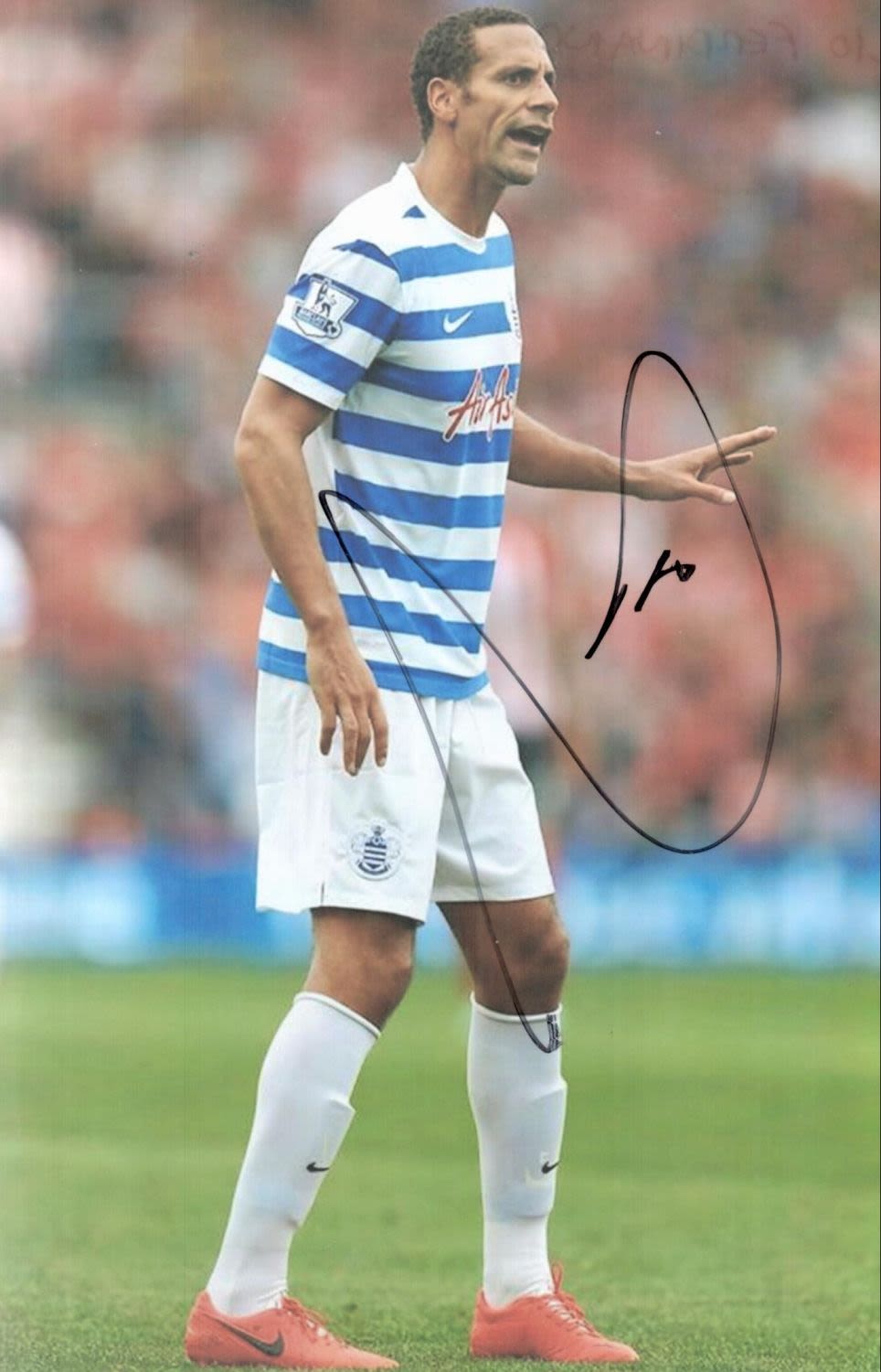 Lot 665: Football Rio Ferdinand signed Queens Park Rangers 7x5...