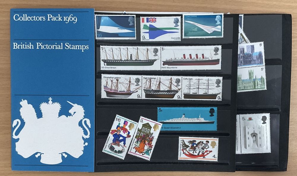 Lot 23: Stamp Collection. GB Collectors pack 1969. Mint Stamps....