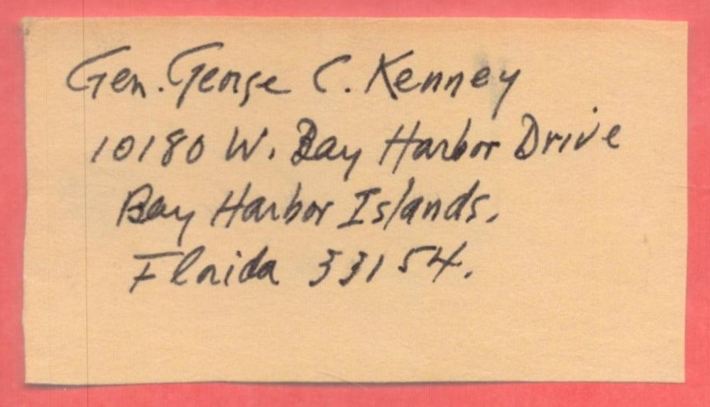 Lot 558: US Army General George Kenny Signed Envelope Cutting...