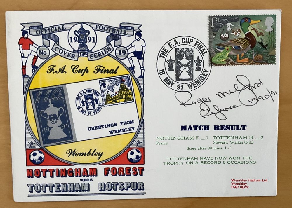 Lot 603: Referee Roger Milford Signed Notts Forest V Tottenham...