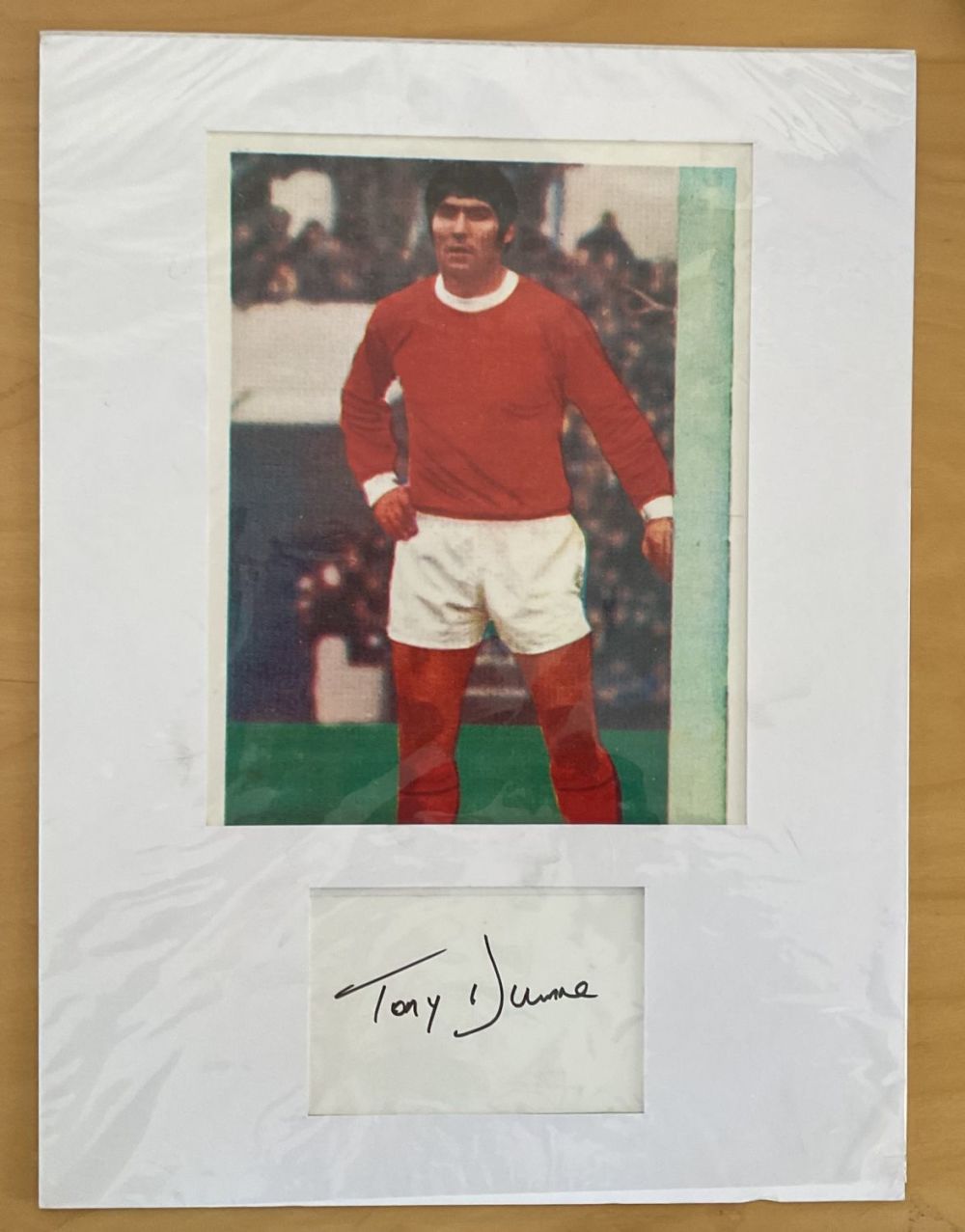 Lot 609: Former Manchester United Legend Tony Dunne Signed Signature...