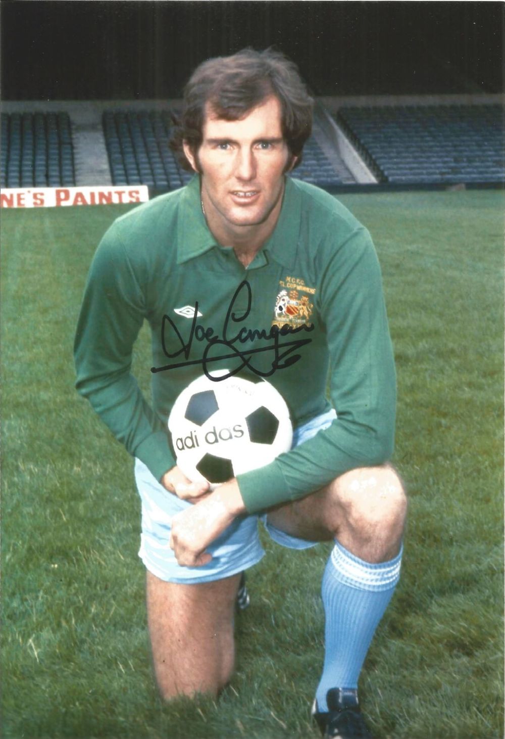 Lot 651: Football Joe Corrigan 10x8 signed colour photo pictured...