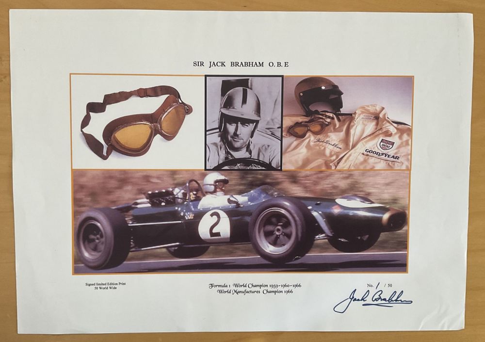 Lot 705: Formula 1 World Champion Jack Brabham Signed Limited...