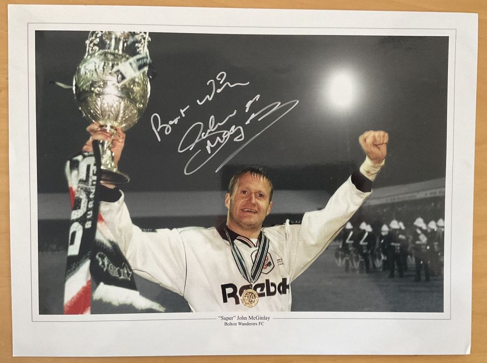Lot 709: Bolton Wanderers Legend John McGinlay Signed 16 x...