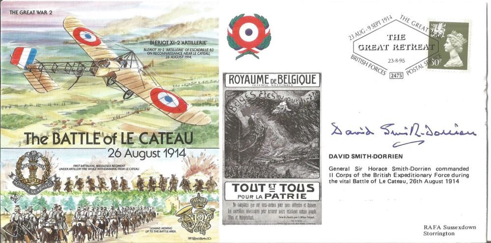 Lot 718: David Smith-Dorrien signed FDC The Battle of Cateau...