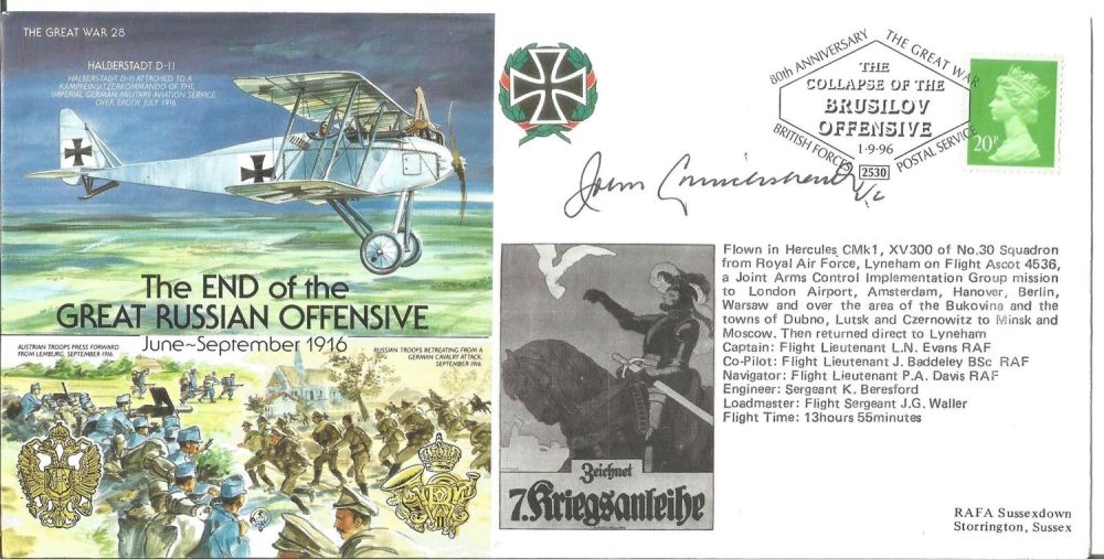 Lot 723: John Cruickshank V. C. signed FDC The End...
