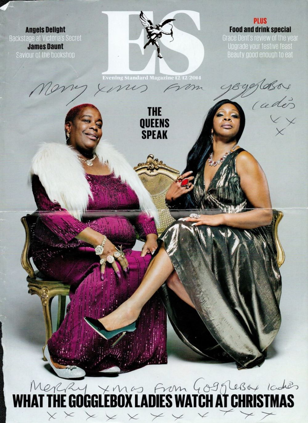Lot 81: Gogglebox signed collection. 4 items in total. Good...