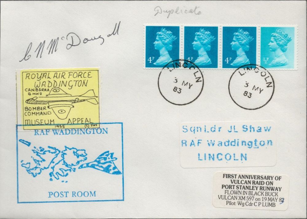 Lot 103: RAF Sqn Ldr C N McDougall Signed RAF...