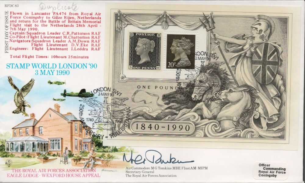 Lot 115: Air Cmdre MG Tomkins MBE Signed Stamp World...