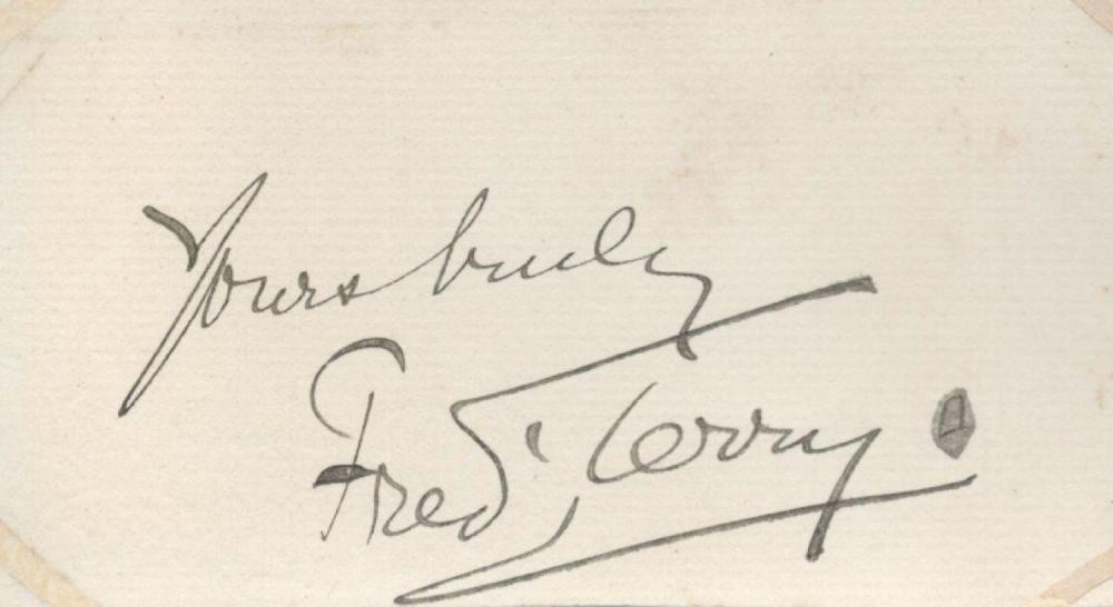 Lot 121: Fred Terry signed 5x3 album page. Terry (9...