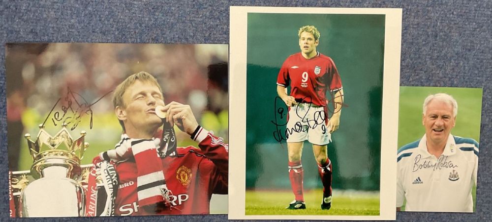 Lot 129: Football collection of 3 Signed Colour Photos. Signatures...