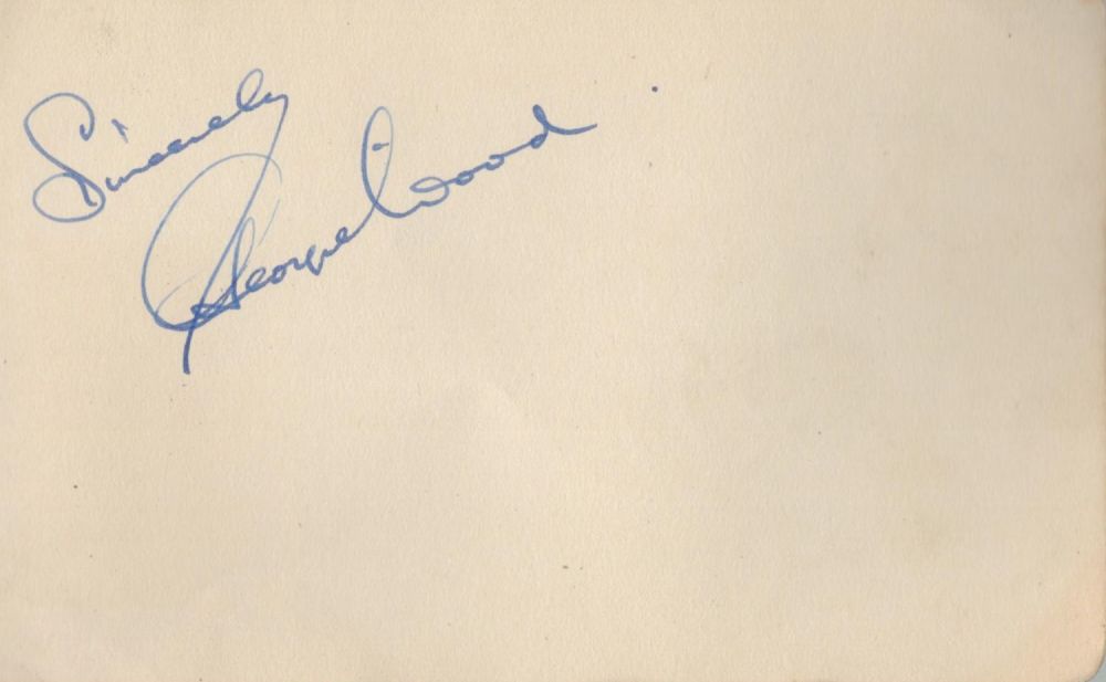 Lot 130: Wee Georgie Wood 6x4 album page. Wood, was...