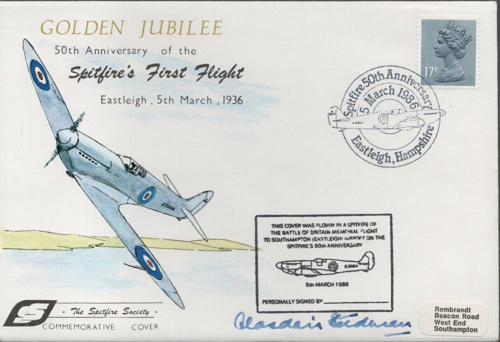 Lot 143: WW2 RAF Pilot Alasdair Steedman Signed Golden Jubilee...