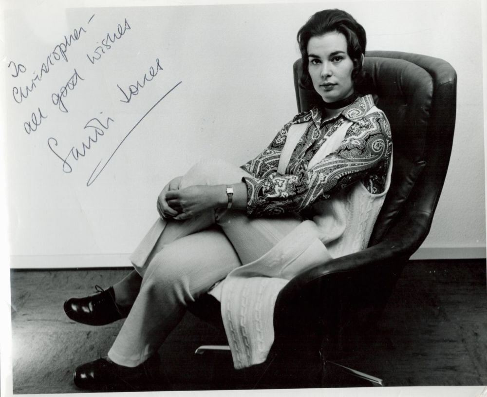 Lot 158: Sandi Jones signed 9x7 black and white photo....