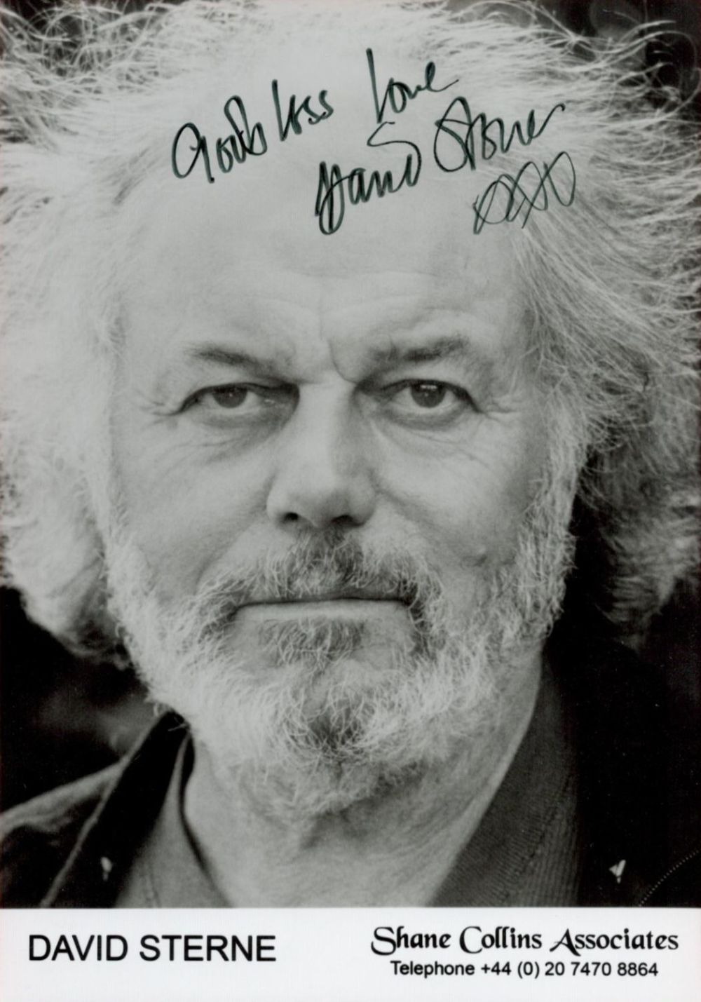 Lot 180: English Actor David Sterne Signed 6x4 inch Black...