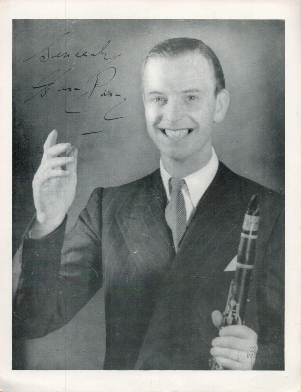 Lot 204: Opera Soloist Aaro Parn Signed 9x7 inch Black...