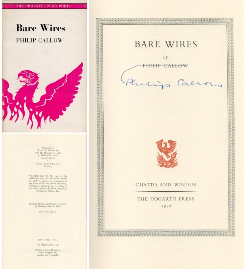 Lot 207: Philip Callow signed hardback book titled Bare Wires...