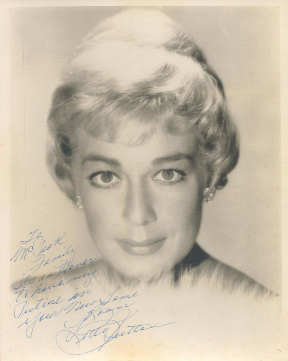 Lot 210: Betty Hutton signed 10x8 vintage photo. Dedicated. Good...