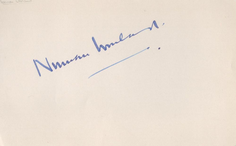 Lot 211: Norman Wooland signed 6x4 album page. Wooland was...