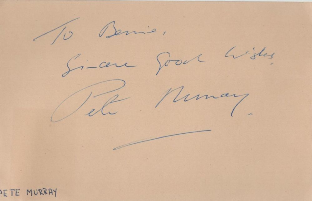 Lot 216: Pete Murray signed 7x5 album page. Murray, is...