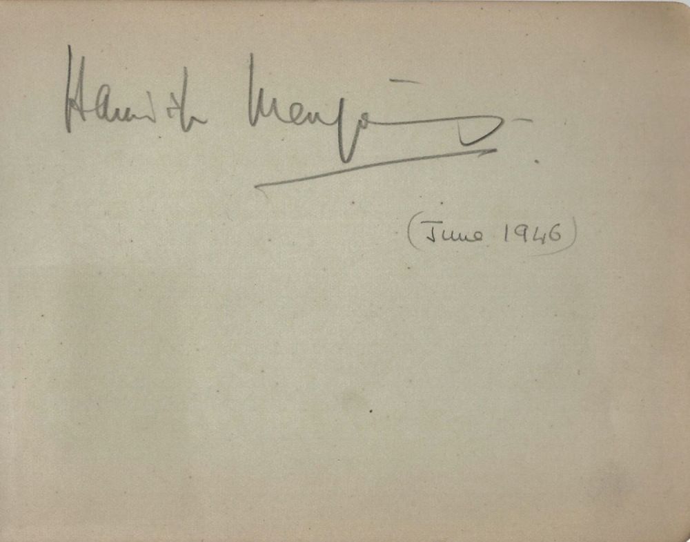Lot 217: Hamish Menzies signed 6x4 album page. Menzies was...